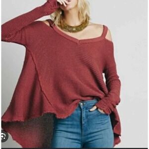 Free People Mustard‎ Yellow Moonshine Cold Shoulder